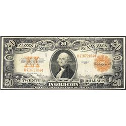1922 $20 Gold Certificate Note