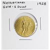 Image 1 : 1928 Netherlands Ducat Gold Coin