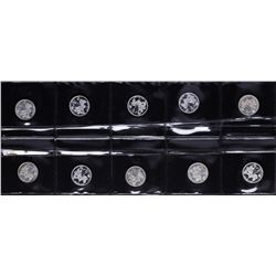 Lot of (10) Disney Mickey & Minnie Mouse Golfer 1/20 oz. .999 Fine Silver Coin R