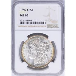 1892-O $1 Morgan Silver Dollar Coin NGC MS63