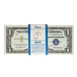 Pack of (100) Consecutive 1957 $1 Silver Certificate Notes Uncirculated