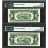 Image 2 : Lot of (2) 1953B $2 Legal Tender Notes Fr.1511 PMG Gem Uncirculated 65EPQ