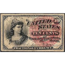 March 3, 1863 10 Cents Fourth Issue Fractional Currency Note