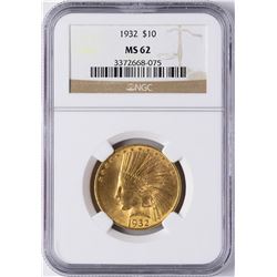 1932 $10 Indian Head Eagle Gold Coin NGC MS62