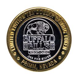 .999 Silver Buffalo Bills Resort & Casino $10 Limited Edition Gaming Token