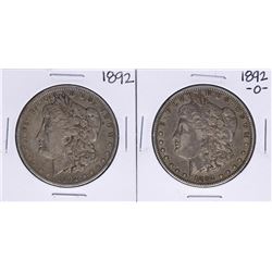 Lot of 1892 & 1892-O $1 Morgan Silver Dollar Coins