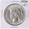 Image 1 : 1934-S $1 Peace Silver Dollar Coin