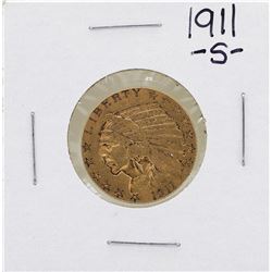 1911-S $5 Indian Head Half Eagle Gold Coin