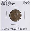 Image 1 : 1863 I.O.U One Cent Civil War Token