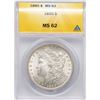 Image 1 : 1885 $1 Morgan Silver Dollar Coin ANACS MS62
