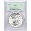 Image 1 : 1924 $1 Peace Silver Dollar Coin PCGS MS64