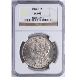 1885-O $1 Morgan Silver Dollar Coin NGC MS65 Amazing Toning