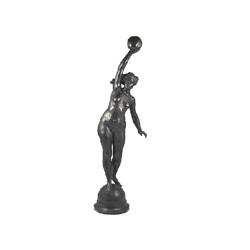 Unknown sculptor – early 20th century A Woman’s Nude with a Ball Standing on a Globe 