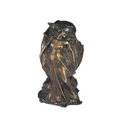 French sculptor, Jean Jolá signature, circa 1900, Art Nouveau Style Ornamental Vase 