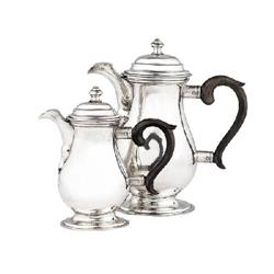 A Pair of Rococo Coffeepots from Pozsony 