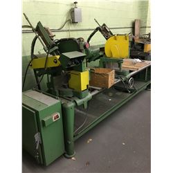 16” Dia. Wheel Double Traveling Head 5HP Mitering or Straight Cut Non Ferrous Saw *VIDEO AVAILABLE*