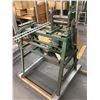 Image 1 : Shop Made 8” Wide x 1-1/2” Dia. Rolls Initial Pinch Powered Roll On Metal Stand