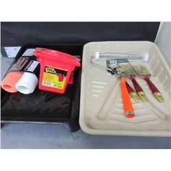 New Painting Bundle / rollers / 2 trays / brushes / paintbrush can holster etc.