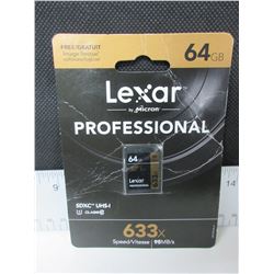 Lexar Professional 64gb SDXC  UHS-l  Image rescue 633x 95MB/s