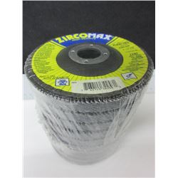 10 New ZircoMax High Density 4 1/2" Flap Disks ZA80 grit 12,000rpm