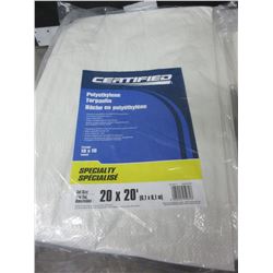 New Certified 20 x 20ft Polyethylene Tarp