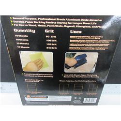 New Case of 40 sheets 9 x 11" Sandpaper Assorted grits 60-100-150-240