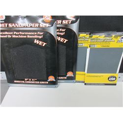 Wet Sandpaper lot / 40 Sheets 9 x 11" & 12 sheets 1500 grit