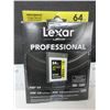 Image 1 : Lexar Professional 64gb XQD 2.0 card 2933x 440MB/s  4K XQD 3.0 reader