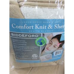 New FULL  Heated Blanket machine wash & dry comfort knit & Sherpa
