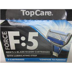 3 New packs Force F-5 Razor Cartridges 4 per pack / compare to Fusion