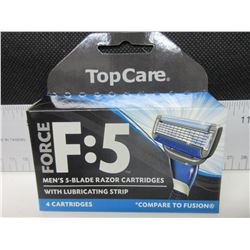 3 New packs Force F-5 Razor Cartridges 4 per pack / compare to Fusion