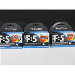 3 New packs Force F-5 Razor Cartridges 4 per pack / compare to Fusion