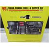 Image 1 : New 90 piece Quick Change Drill & Driver Set with case