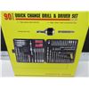 Image 1 : New 90 piece Quick Change Drill & Driver Set with case