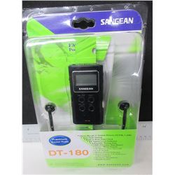 Sangean DT-180 Premium pocket Radio with headphones