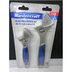 New Mastercraft 3 piece Adjustable Wrench set