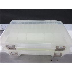 2 New Plano Fishing Tackle Trays with moveable dividers & 2 latches