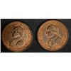 Image 1 : 2-WASHINGTON BORN RESTRIKE MEDALS, BU