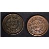 Image 2 : 1842 & 1847 VF LARGE CENTS