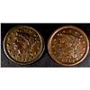 Image 1 : 2 1848 LARGE CENTS 1 VF, 1 XF