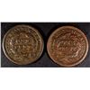 Image 2 : 2 1848 LARGE CENTS 1 VF, 1 XF