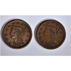 2-1856 LARGE CENTS, XF