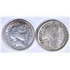 Image 1 : 2 - BARBER DIMES; 1913 XF/AU NICE ,