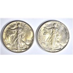1-'45, 1-'45S  WALKING LIBERTY HALF DOLLARS