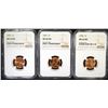 Image 1 : 1955, 56, 58 LINCOLN CENTS NGC MS-66 RD