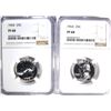 Image 1 : 2 - 1964 WASHINGTON QTRS NGC PF68