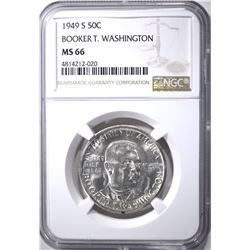 1949-S BOOKER T WASHINGTON HALF DOLLAR