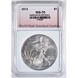 2012 AMERICAN SILVER EAGLE WHSG PERFECT GEM BU