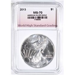 2013 AMERICAN SILVER EAGLE WHSG PERFECT GEM BU