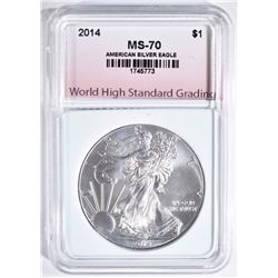 2014 AMERICAN SILVER EAGLE WHSG PERFECT GEM BU